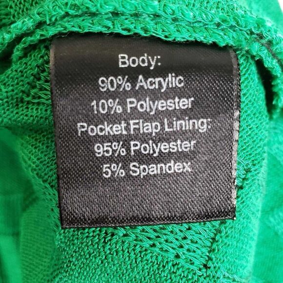 Misook Blazer Jacket Women’s Size Medium M Green Open Front Checkered - Picture 6 of 8